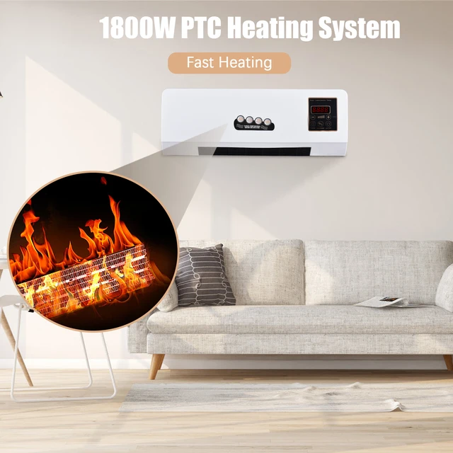 Remote Control Goldair Ptc Wall Mounted Heater Ventless Air