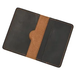 Premium Genuine Leather RFID Blocking Card Holder & Clutch Wallet - Sleek & Stylish Design (Design1 - Dark Brown)