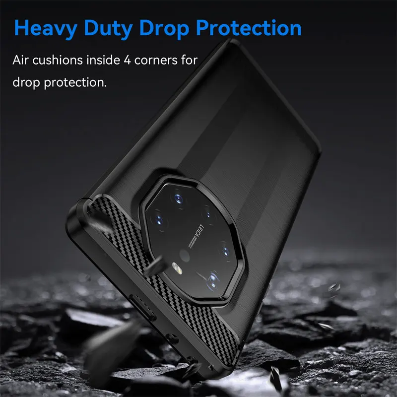 Shockproof Carbon Fiber TPU Phone Case - Silicon Bumper Back Cover