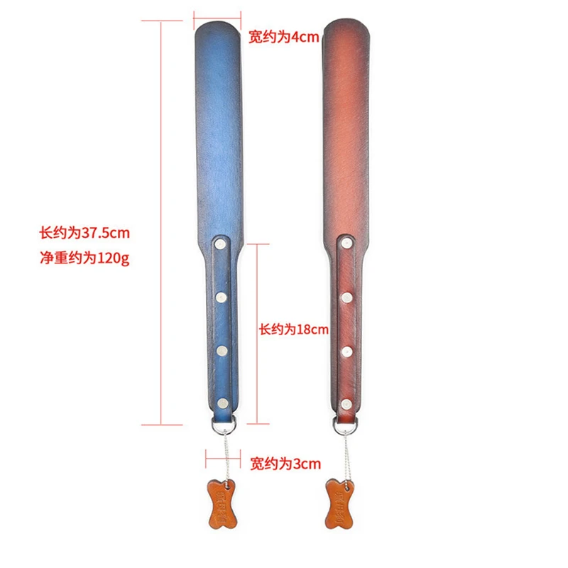 Bilayer Genuine Leather Rivet Spanking Paddle Riding Horses Whip Handmade Deluxe Riding Crop Cowhide Leather whip 3
