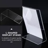 9Pcs Acrylic Price Tags L Shaped Display Stands Slanted Sign Holders High End Plastic Menu Name Card Practical 6