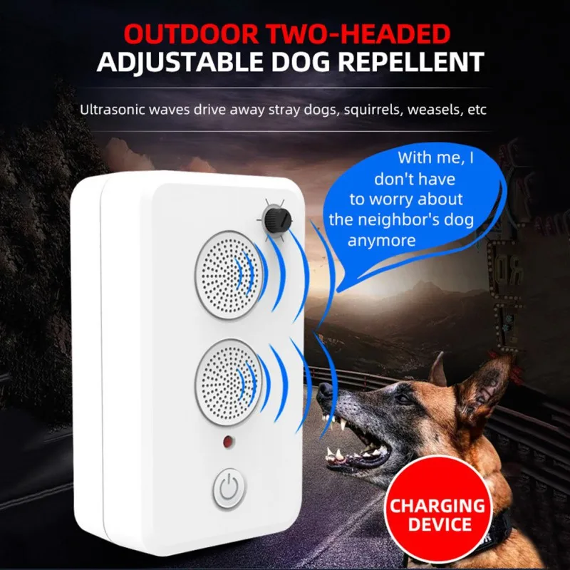 Dog Bark Deterrent Outdoor Use Anti Barking Device Usb Rechargeable Training Tool Stop Barking