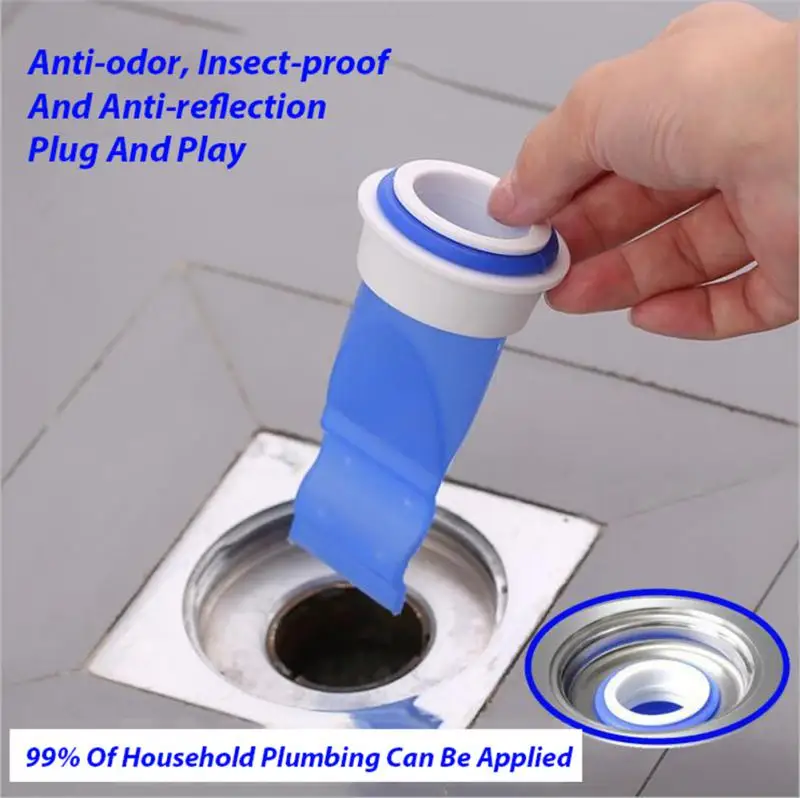 Silicone Floor Drain Odor-proof Leak Core Kitchen Bathroom Sewer Seal Deodorant