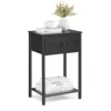 VASAGLE Nightstand, Side Table with Fabric Drawer, 24-Inch Tall End Table with Storage Shelf 1