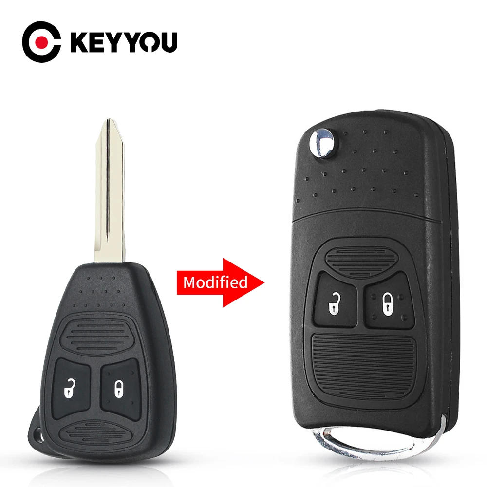 New Key Fob Remote Shell Case For a 2013 Jeep Patriot w/ Remote Start 