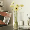 1Pcs Cylinder Flower Vase Shatterproof Plastic Vases Acrylic Hydroponic Home Decor Clear Large Tall Transparent Decorative Vase 5