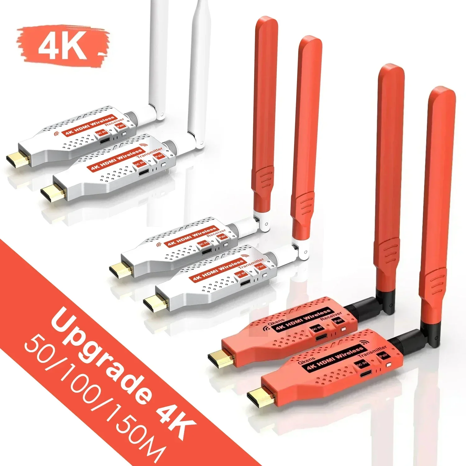 1080p 4K Wireless HDMI Video Transmitter Receiver Extender Display Adapter for Camera Laptop PC To TV Projector 50m 100m 150m