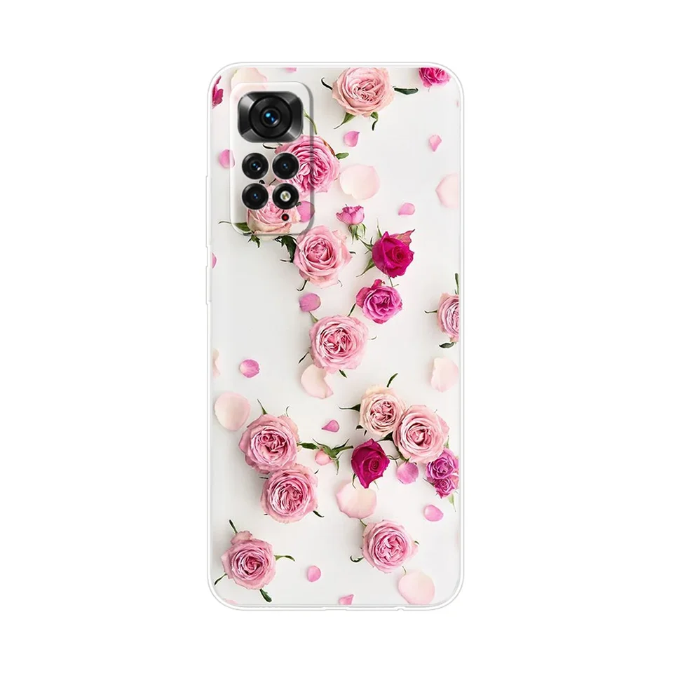 COMAKU Custodia Rugged Antiurto 360° Per Xiaomi Redmi Note 11S / Note 11 - Rosa, Con Protezione Schermo Integrata E Bumper Trasparente