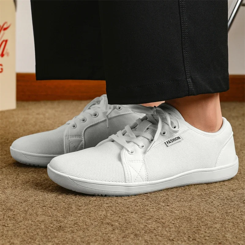 Womens Wide Toe Shoes Barefoot Unisex Plus Size Casual Sneakers Breathable Minimalist Shoes for Men Zero Drop Sole Walking Flats 5