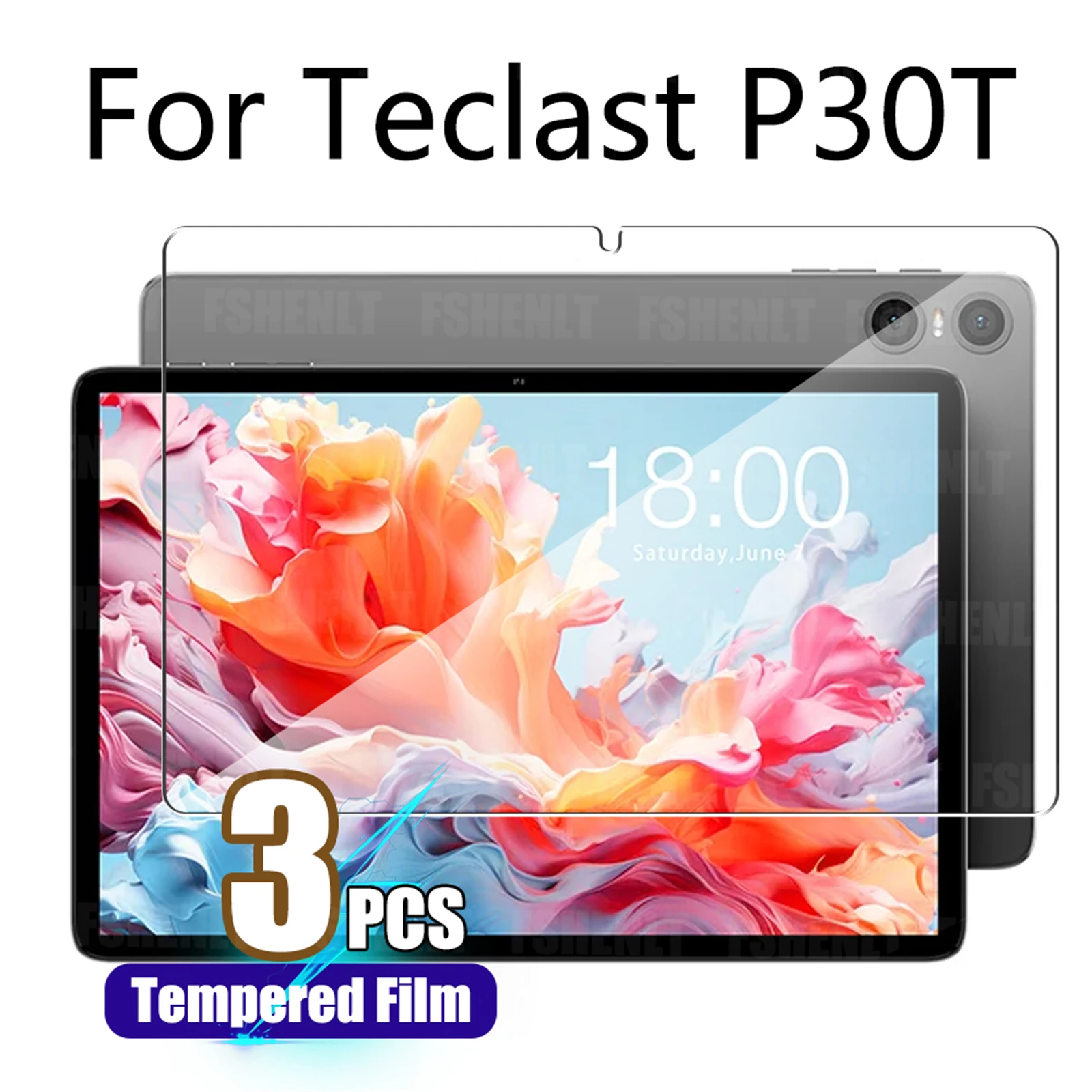 TECLAST P30T (10.1 인치) 2023 화면 보호기 TECLAST P30T 10.1용 스크래치 방지 9H 경도 태블릿 강화 유리 필름