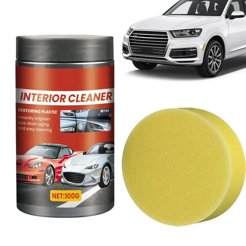 Car Interior Cleaner Car Interior Wax Cleaner For Detailing 100g Cleaning Supplies Odorless Mild Powerful for