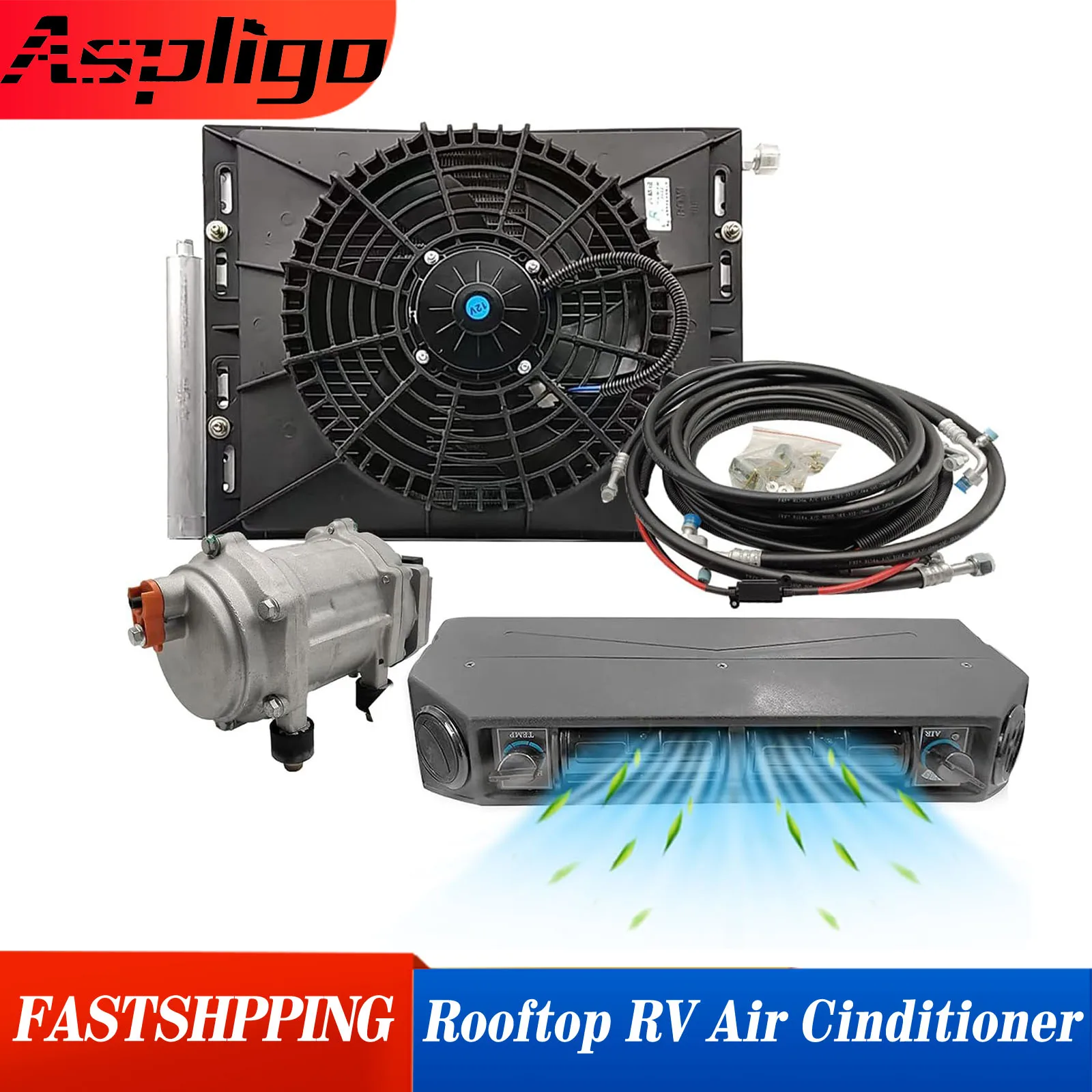 Climatiseur De Toit 12V Pour Camping-car - Chauffage Et Froid 10000 BTU - Pour Camion, Bateau, Van