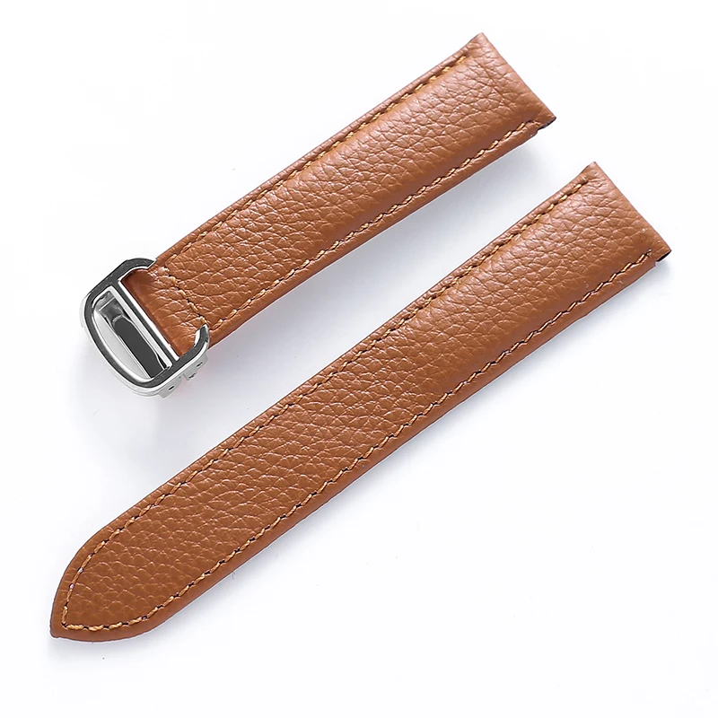 Litchi Soft Leather Watch Strap - Luxury Belt for Men & Women, Replacement Watch Accessory