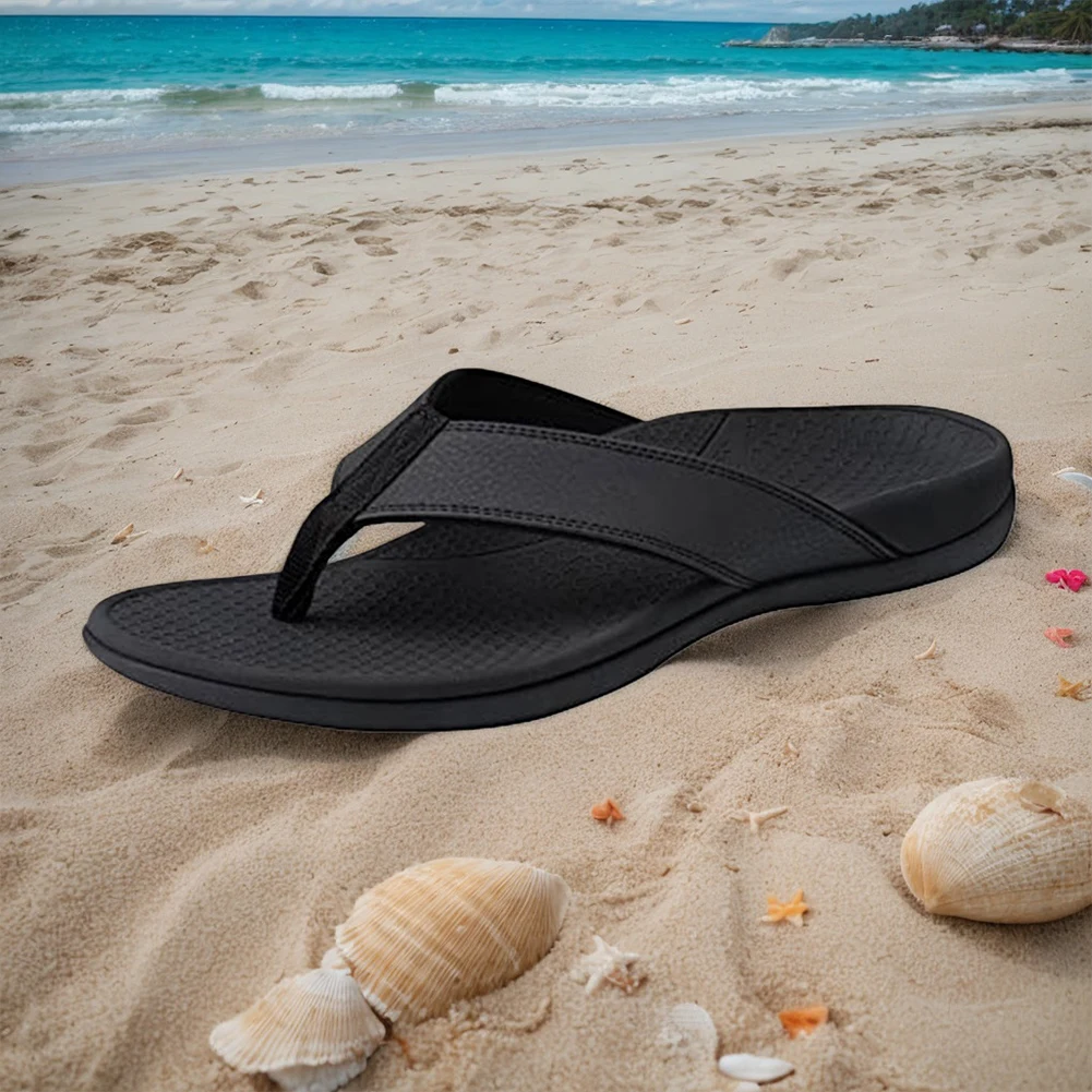 Men Orthotic Flip Flops with Arch Support Orthopaedic Sandals Comfortable Walking Slippers Non Slip for Feet Stress Relief
