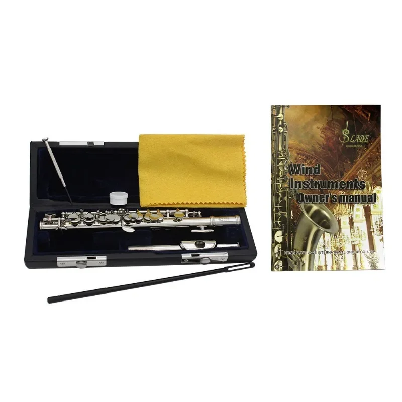 Half-size Flute Piccolo Silver Plated C Key Tone 16 Holes Piccolo W/ Stick Case Screwdriver
