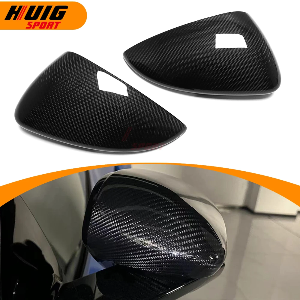 

2PCS Real Carbon Fiber For Lotus Emira 2022 2023 2024 Car Side Wing Rear View Mirror Rearview Caps Shell Cover Trim Accessories