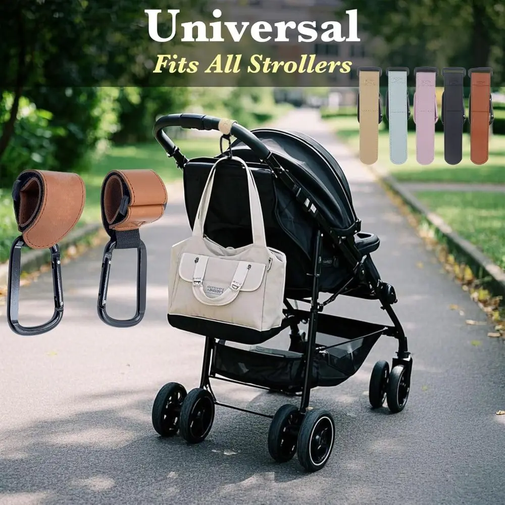 Brown Adjustable Stroller Hooks for Shopping