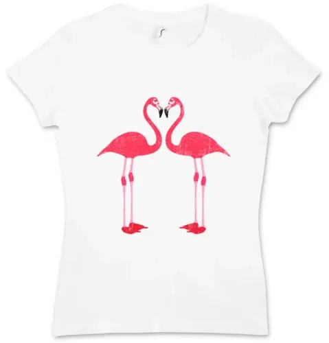 Flamingo I Maglietta Da Donna Love Princess Flamingos Wildlife Fates Pink Rosa Maniche Lunghe O Corte