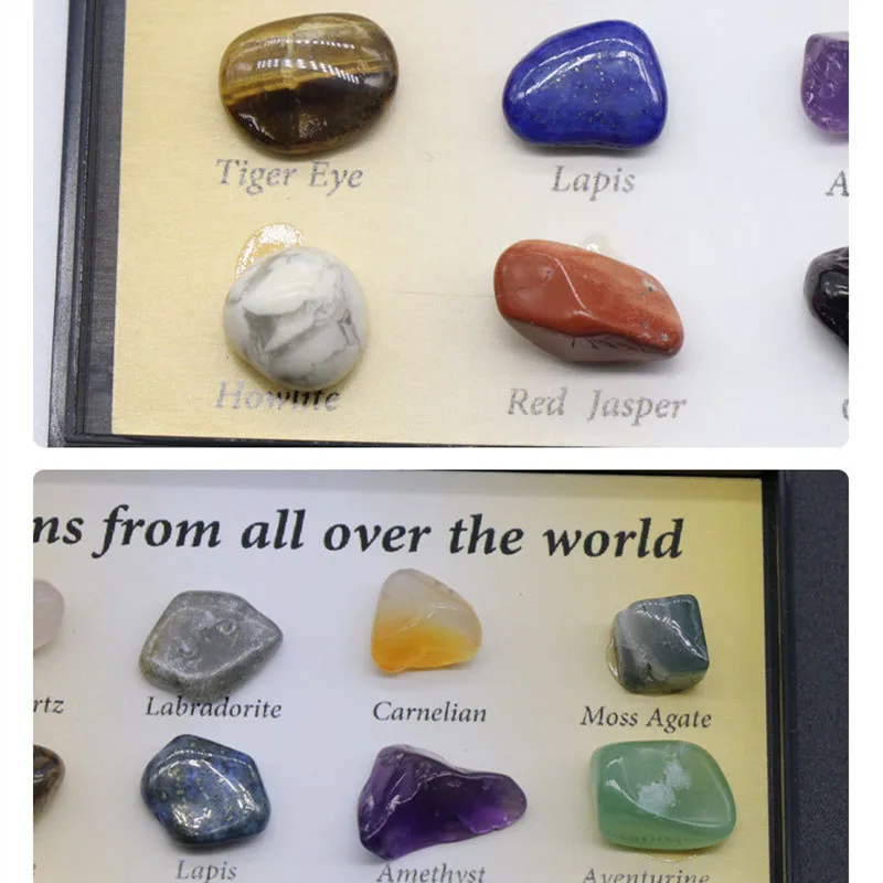 Rock Collection Box Natural Gemstone Crystal Sets Mineral Science Kit  Geology Rock Specimen For Young Geologists Kids Gifts - AliExpress