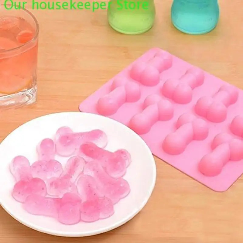1pc Willy Silicone Penis Ice Cube Tray Molds Chocolate Jelly Pudding Mould Night Party Fondant Cake Mold Drop Shipping