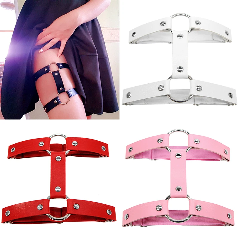 PU Leather Bondage Thigh Harness Bdsm Garters Body Suspenders Adjustable Leg Harness Straps Accessorie