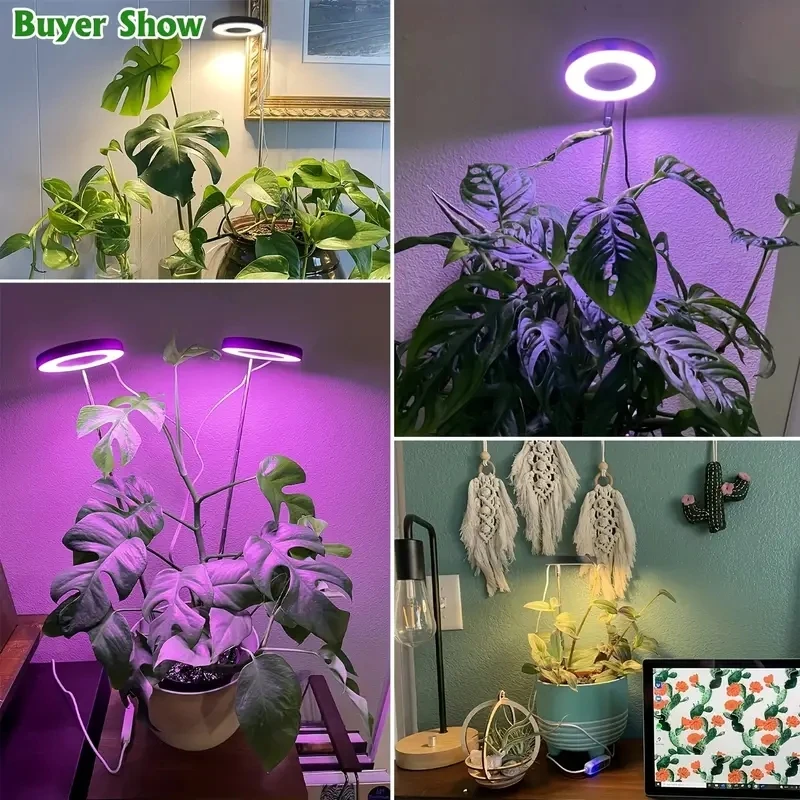 LED Full Spectrum Indoor Plant Grow Light with Automatic Timer