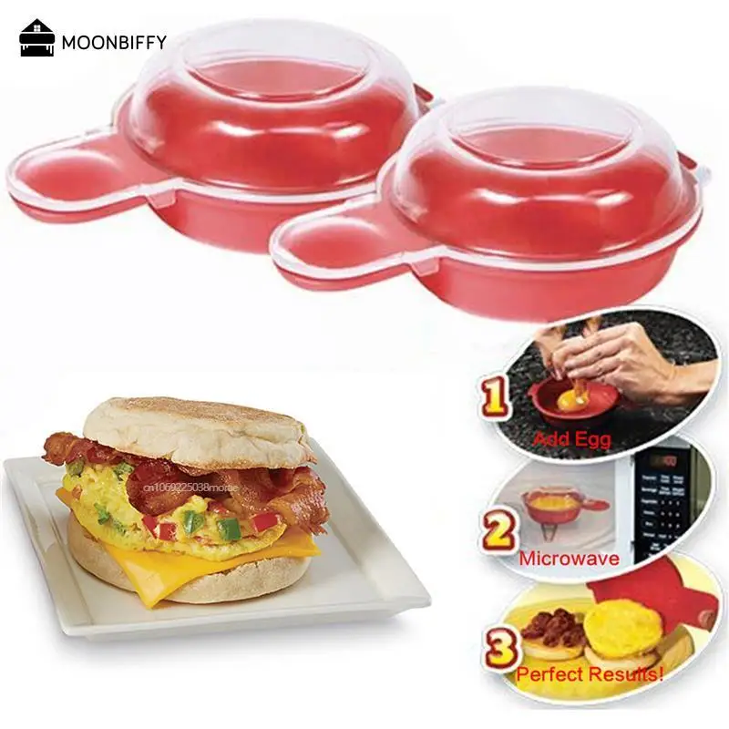 Easy Eggwich Microwave Egg Cooker Egg Hamburg Omelet Making Tool 2pcs egg cooker