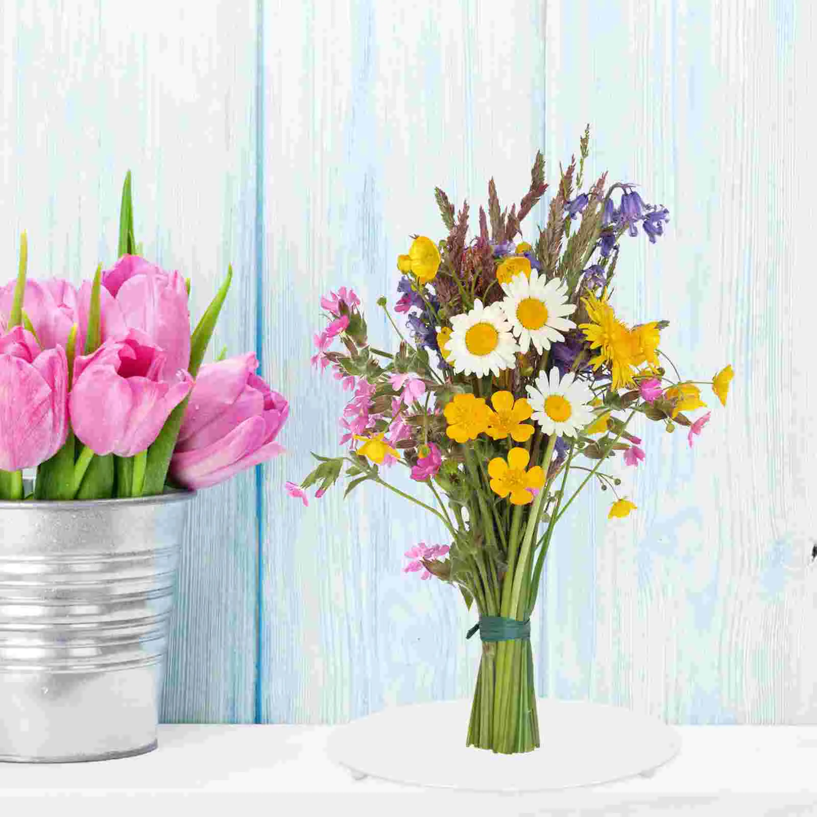 

Desk Bracket Display Shelves Bouquet Holder for Artificial Flowers Fresh Iron Stand Desktop Floral