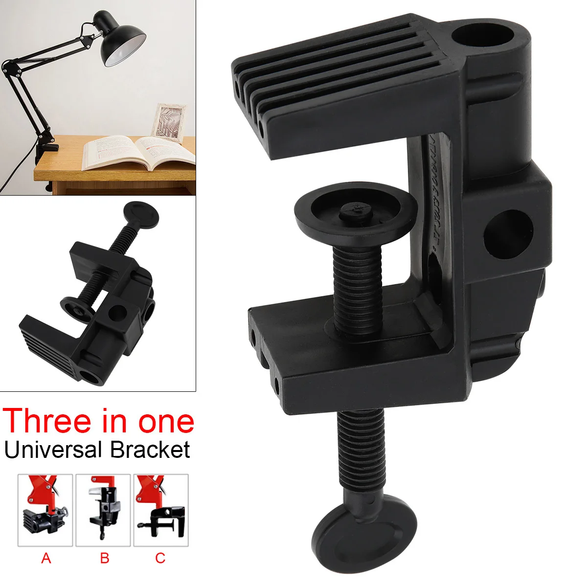 Lamp Holder DIY Fixed Metal Clip Fittings Screw Light Mounting Camera Holder for Broadcast Microphone Desk Lamp