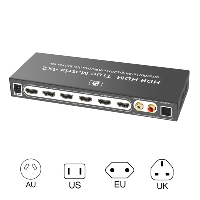 

F19C Converter Splitter HDMI2.1 8K 4x2 Extractor