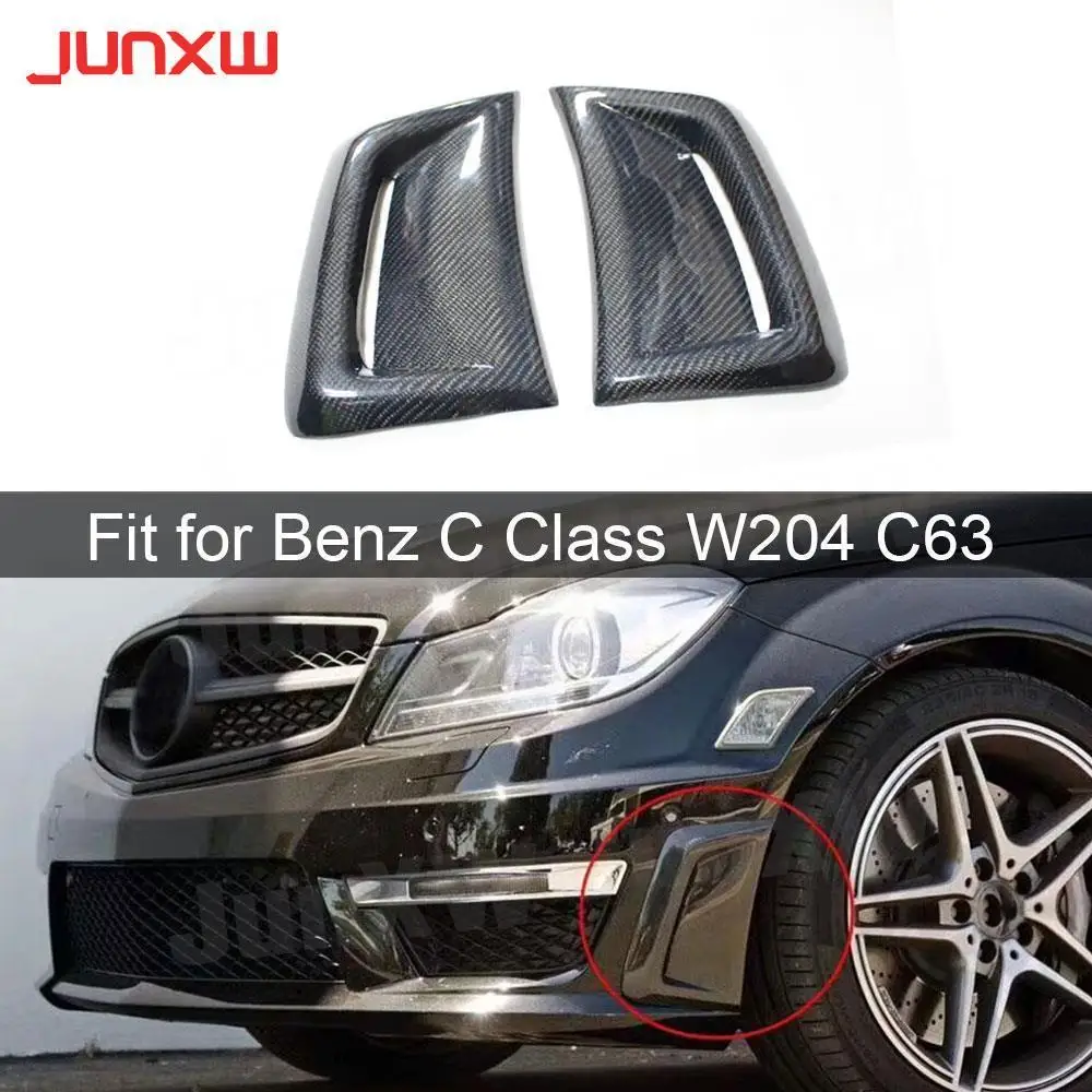 CarbonFiberFrontBumperSideAirVentsStickersForBenzCClassW204