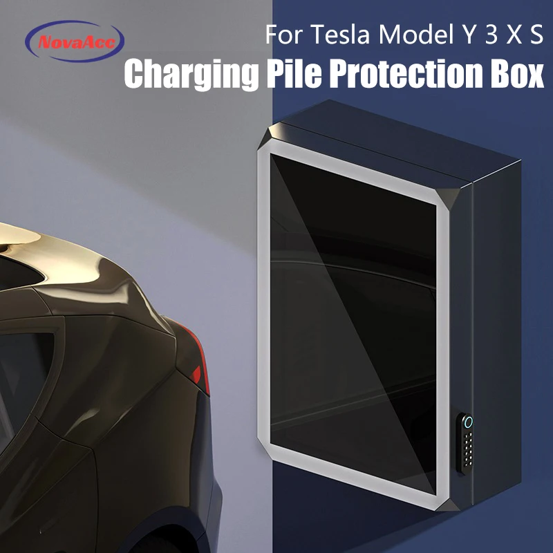 Scatola Della Stazione Di Ricarica Novaacc Per Tesla Gen 3 Connettore A Parete Scatola Di Ricarica Organizzatore Di Cavi Copertura Impermeabile Per Ca