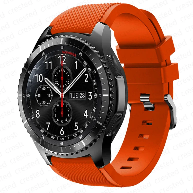 Silicone Sports Watch Band, 20mm/22mm Adjustable Strap Bracelet
