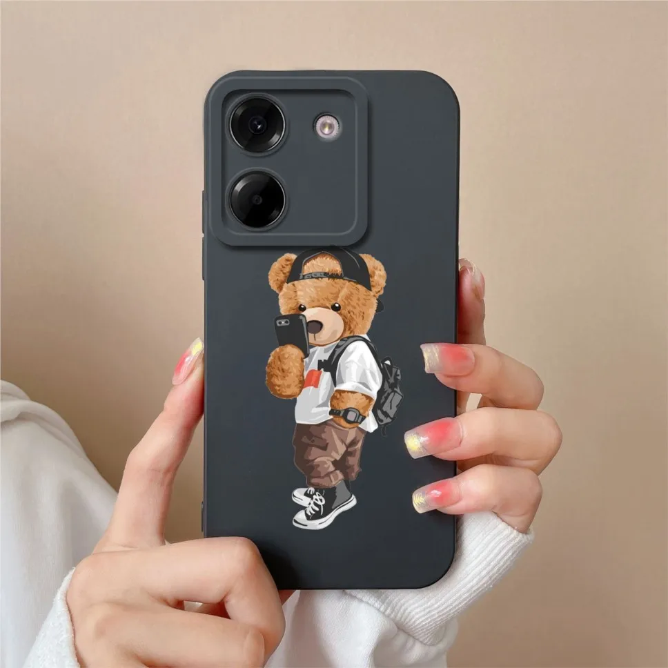 Sweet Girl Soft Liquid Silicone Protective Phone Case Cover