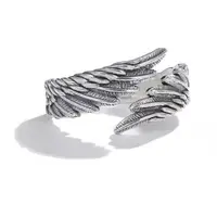 Angel and Devil Wings Couple Thai Silver Ring Personalized Opening Ring 1