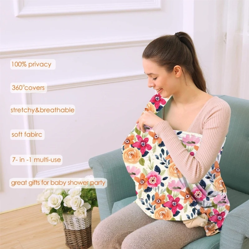 Mother Outing Breastfeeding Towel Cotton Baby Feeding Cover Anti-privacy Infant Nursing Towel Carseat Swaddles Blanket