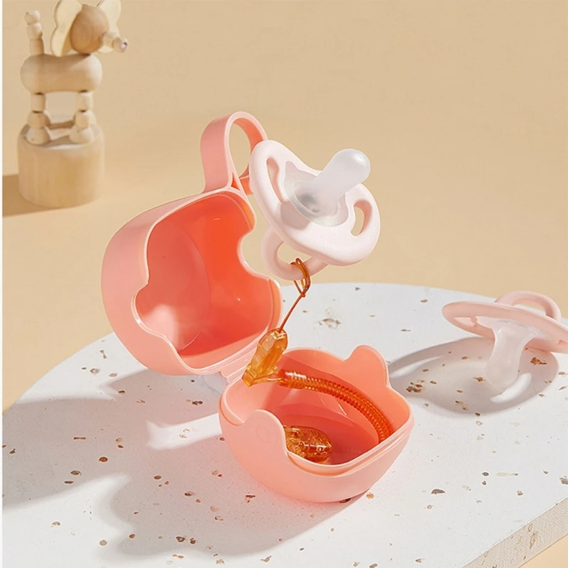 

1 Set BPA Free Silicone Baby Pacifier & Pacifier Clip Teething Toy Newborn Soother Nipple with Storage Box Baby Shower Gift