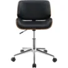 Furnishings Addington Adjustable Height Office Chair Black and Chrome 3