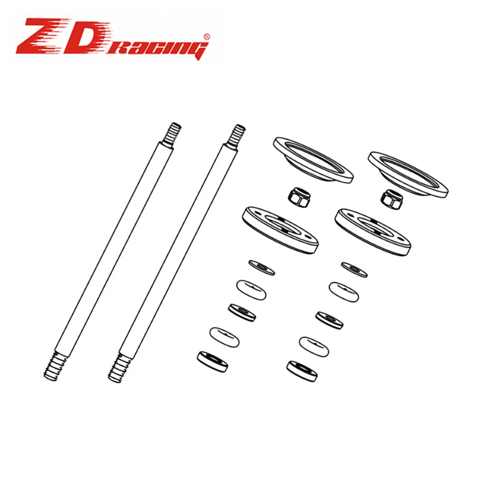 

ZD Racing 1/7 MX-07 MX07 Monster Truck Upgrade Parts Original Spare Accessories Front/Rear Shock Absorbers Shafts Axle Core 8703