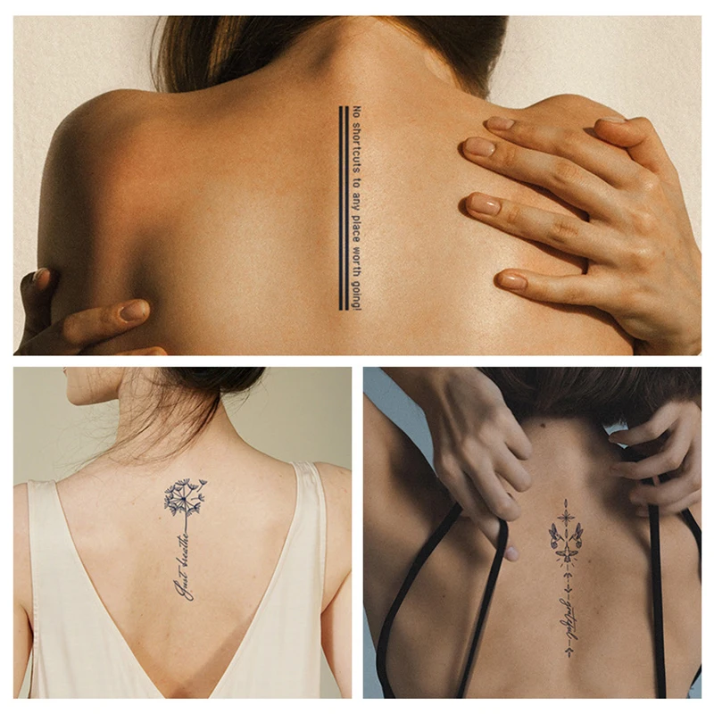 Tatuagem falsa para mulher Herbal Juice Tattoo Adesivos Semi-permanente descartável impermeável borboleta rosa azul tinta tatuagem adesivos