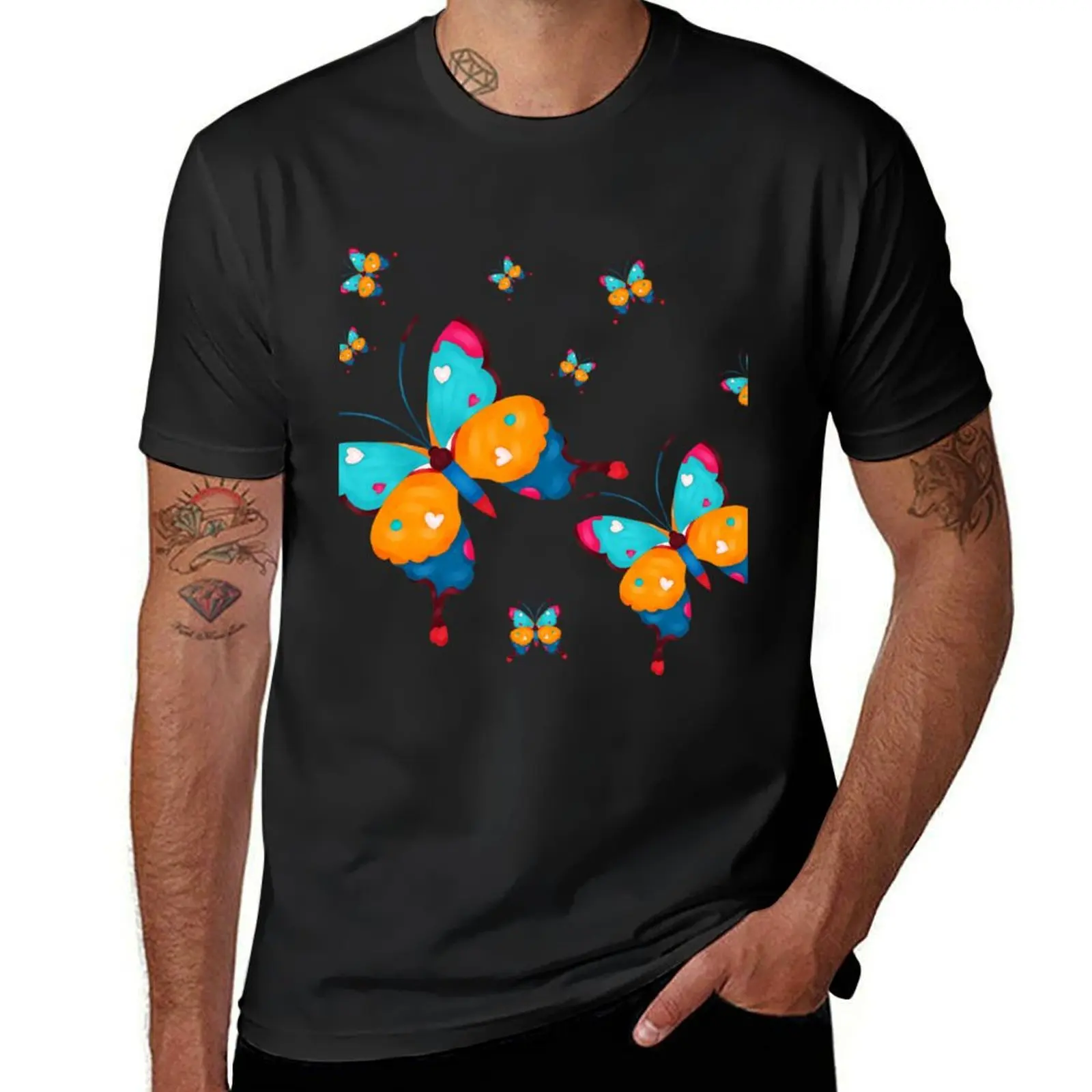 

Butterfly cute mysterious pattern T-Shirt hippie clothes kawaii clothes fitted t shirts for men