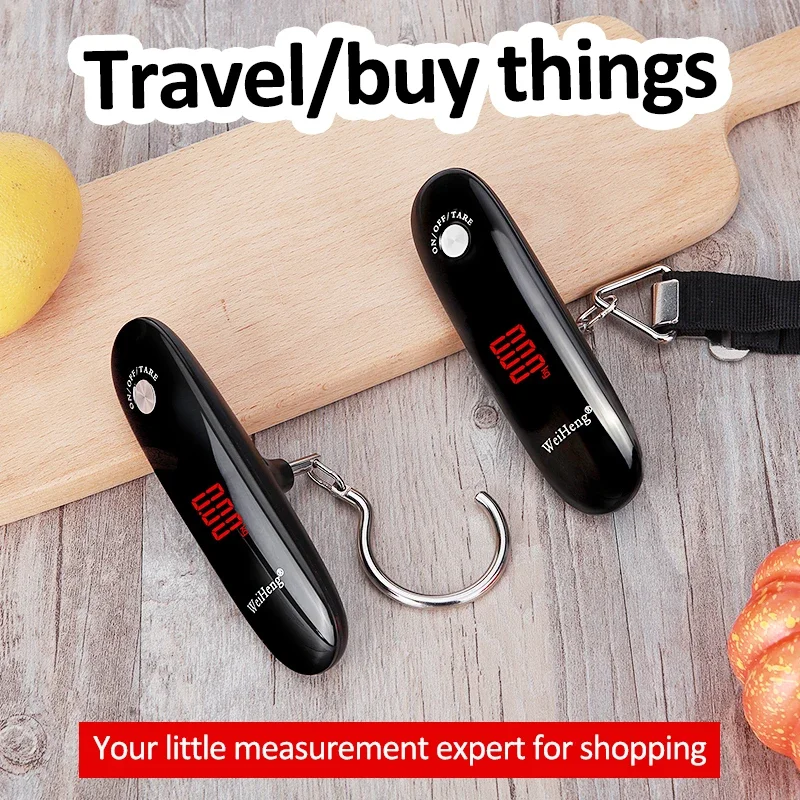 110lb/50kg Portable Electronic Hand Luggage Scale LCD Digital Display Balance Scale Suitcase Travel Weighs Baggage Weight Tool - Image 2