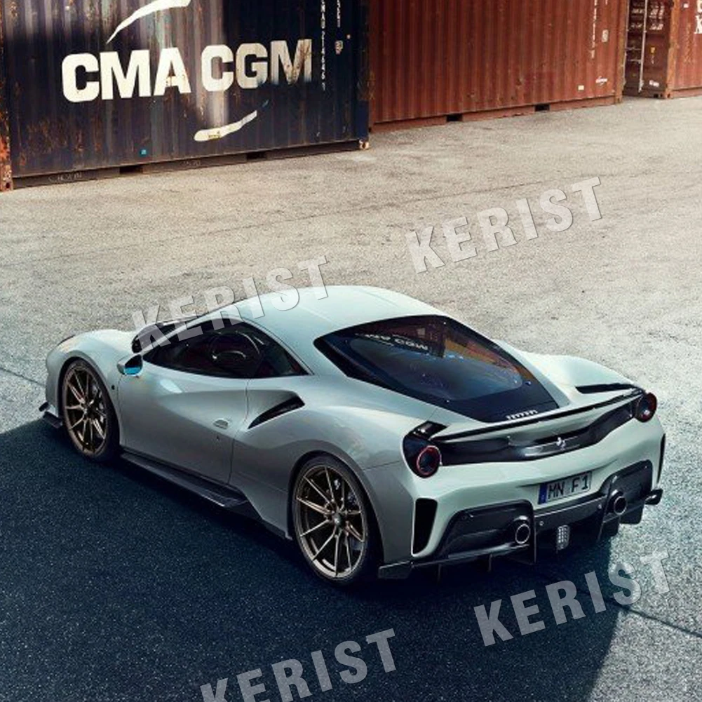 Фото Спойлер для заднего бампера из углеродного волокна для Ferrari 488 pista 2018-up №4