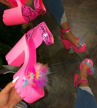 Designer 2024 New Sexy Fashion Women's Sandals Summer Diamond Fish Mouth Muffin Platform High Heels Casual Slippers Womens Shoes - Image 3