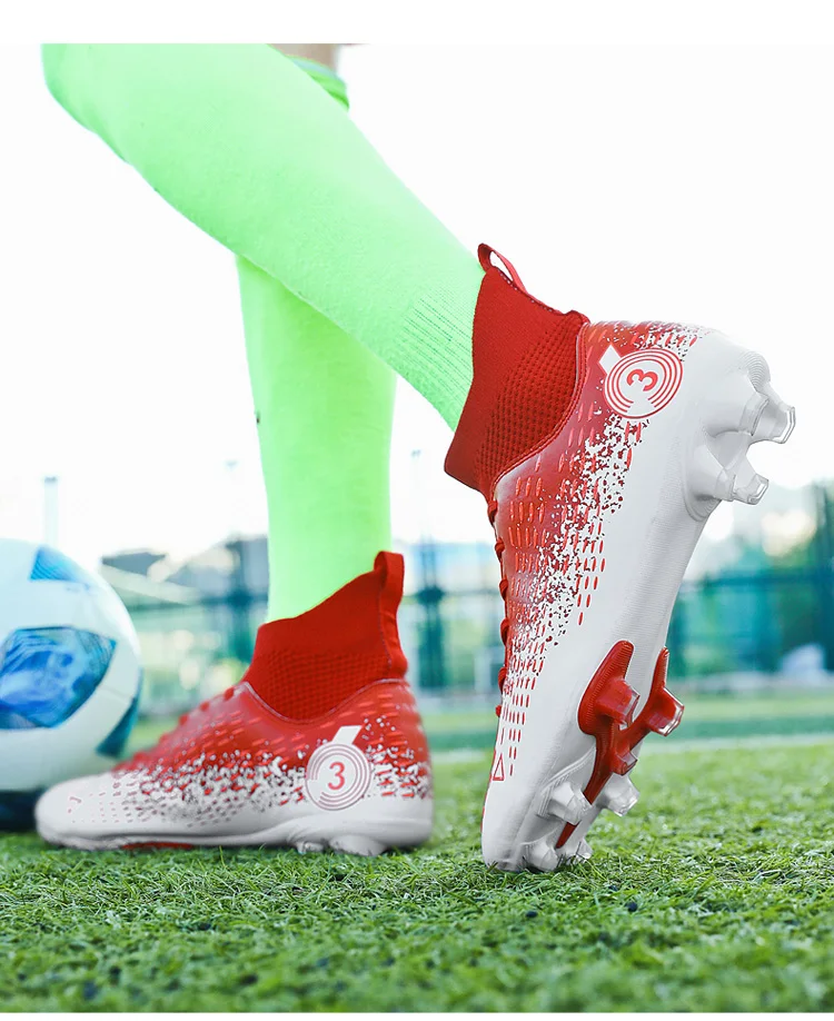 Vīriešu futbola apavi ar radzēm, sporta apavi, futzāla bērnu futbola zābaki, iekštelpu un āra treniņu apavi, neslīdoši apavi_voghion.com