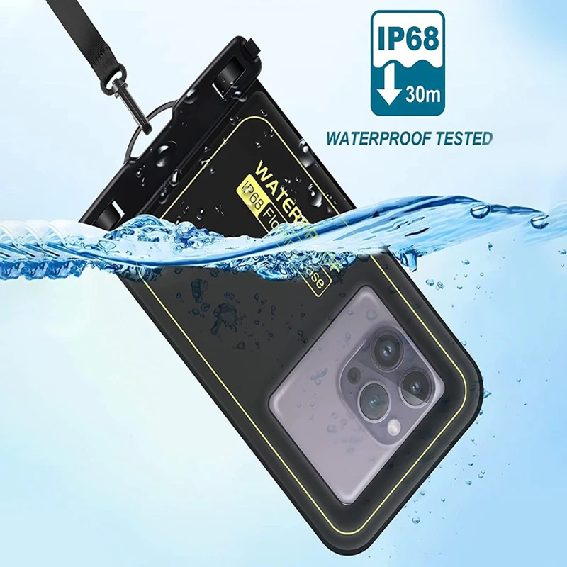 Universal Waterproof Floating Airbag Sports Pouch with Touch Screen & Strap