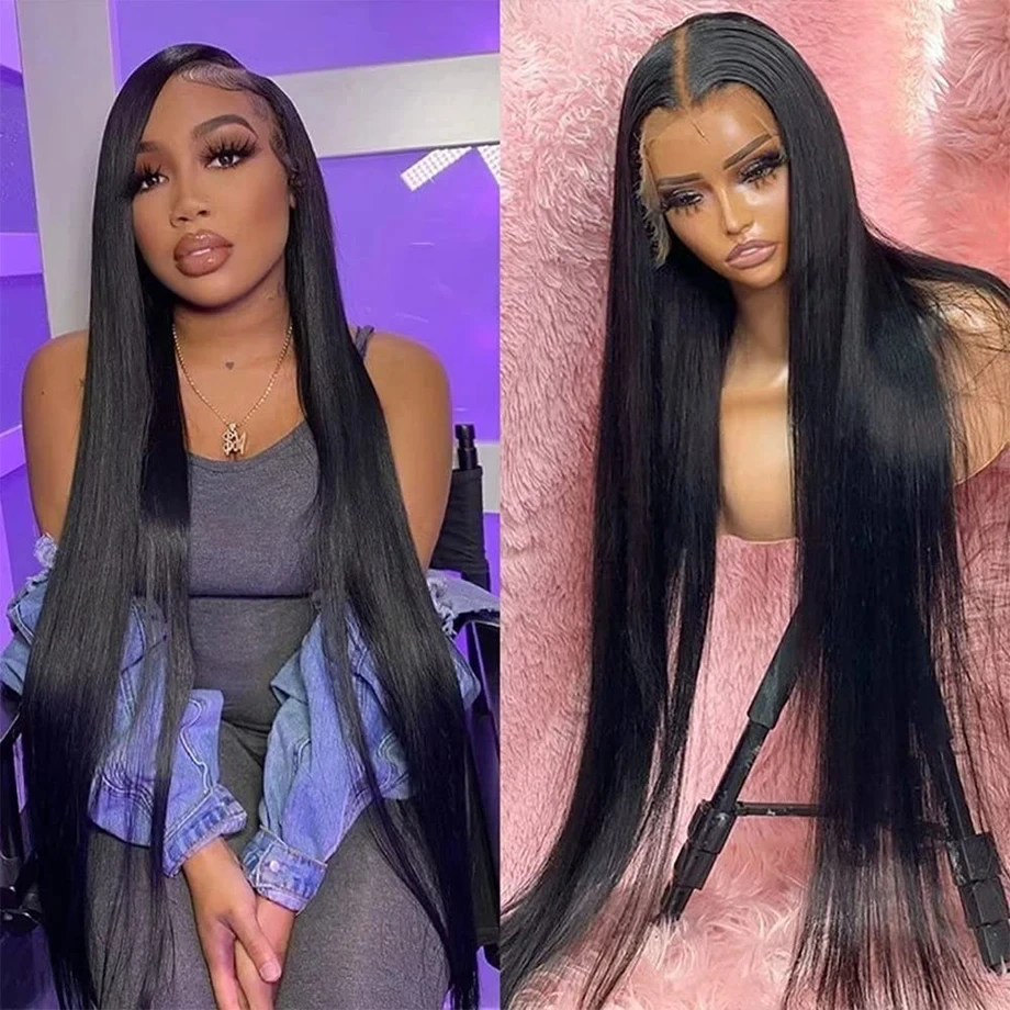 

13X4 Straight Lace Front Human Hair Wigs For Women 40 Inch Braizilian Wig PrePlucked 13x6 Straight Hd Lace Frontal Wig