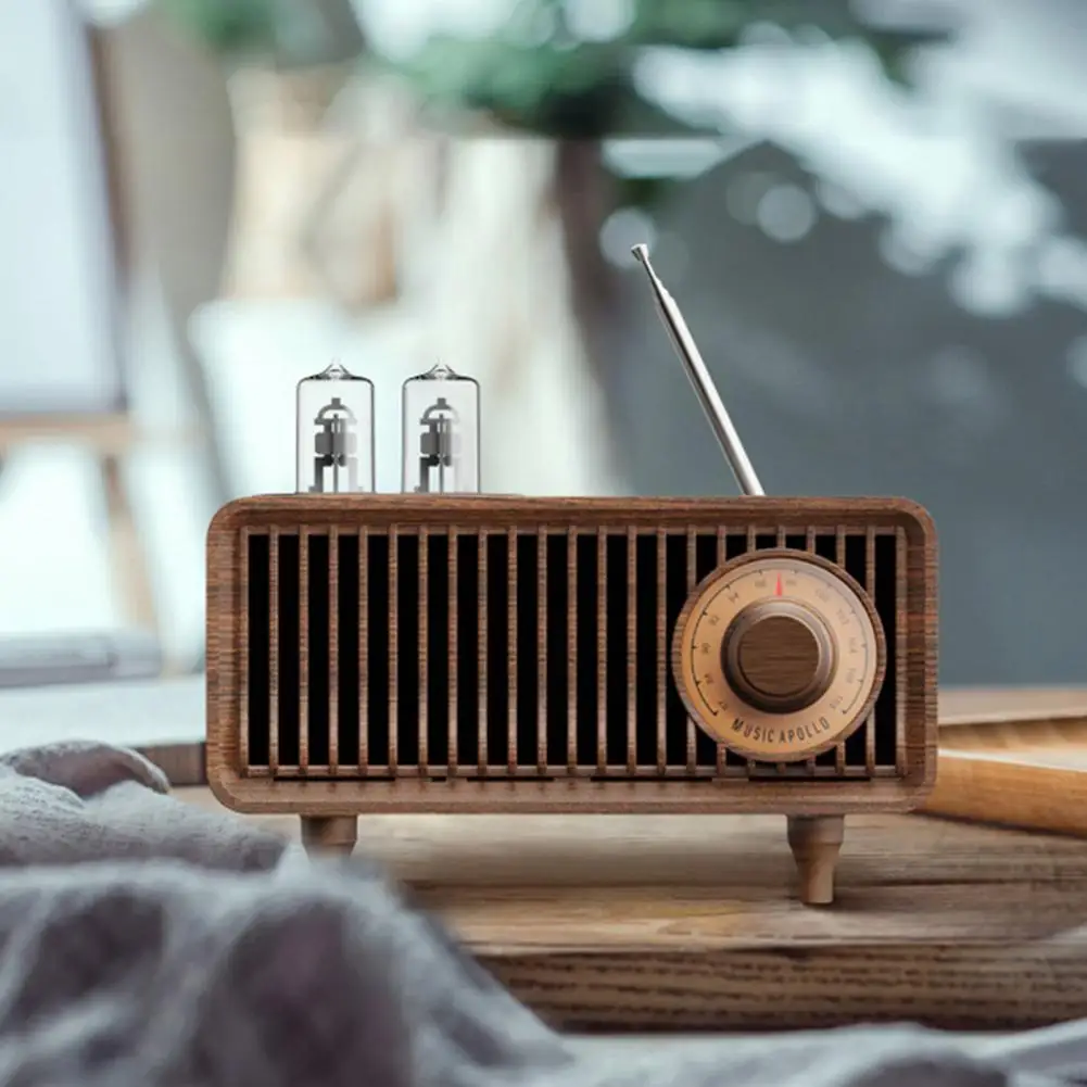 

Wireless Speaker Great High Sensitivity LED Ambient Light Bluetooth-compatible 5.0 Vintage Bass Sound Box for Home