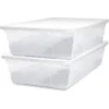 2-Pack Snaplock, Large Clear Plastic Storage Bins with Lids, 41 Quart, White 1