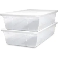 2-Pack Snaplock, Large Clear Plastic Storage Bins with Lids, 41 Quart, White 1